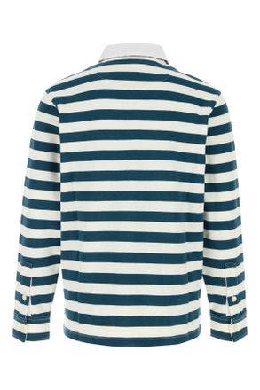 Burberry Striped Cotton Rugby Shirt - Navy