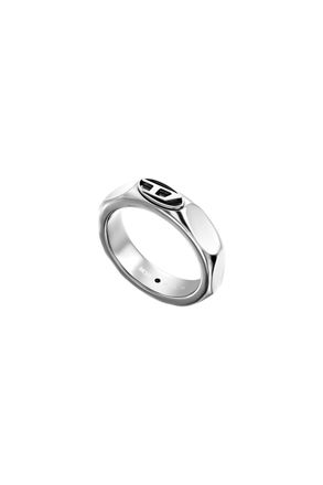 Diesel Stainless steel band ring - Rings - Unisex - Silver
