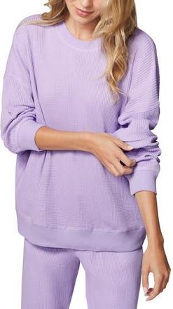 Florence By Mills Ovesize Crewneck Thermal Sweatshirt in Millie Lavender at Nordstrom Rack, Size Xx-Small
