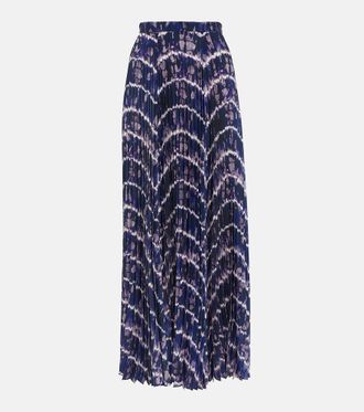 Altuzarra Sif printed pleated maxi skirt