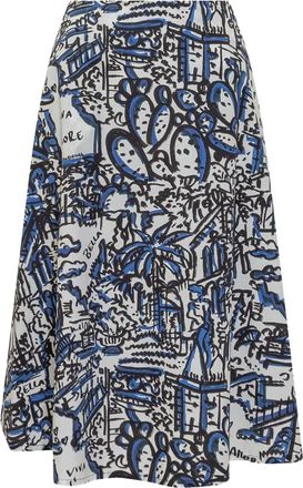 Alessandro Enriquez Katoenen plooirok - Blauw