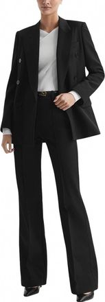 Reiss Womens Claude Flare Leg Pants In Black