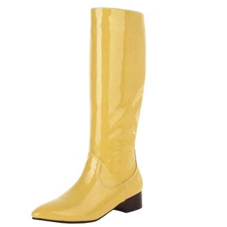 Generic Womens Knee High Boots Lady Pointed Toe Chunky Heels