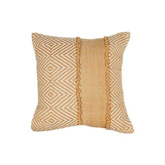 Foreside Home And Garden Waki Geometric Pattner Ochre Square Decorative Outdoor Accent Throw Pillow, 20 x 20 in Yellow at Nordstrom, Size Medium
