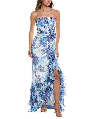 Tadashi Shoji Printed Sleeveless Maxi Dress