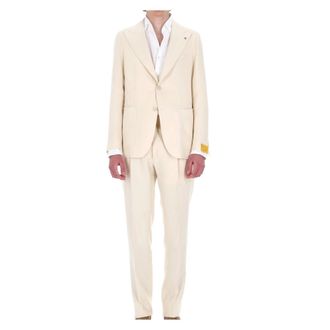 Tagliatore Single Breasted Suits, male, Beige, Size: 2XL Pino Lerario Linen Suit