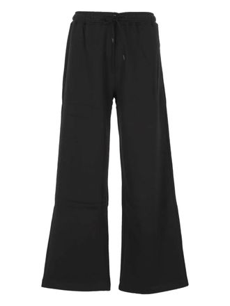 K-Way drawstring-waist wide-leg track pants - Black