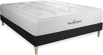 Royal Palace Bedding Royal Palace Bedding - Base Tapizada Negro + Colch&oacute;n Con Muelles Y Viscoel&aacute;stica 140 X 200