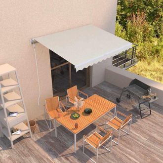 vidaXL Toldo Retr&aacute;ctil Autom&aacute;tico Crema 300x250 Cm Vidaxl
