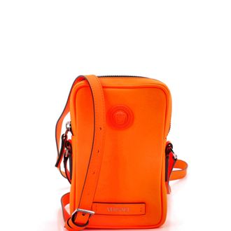 Versace Medusa Biggie Pouch Crossbody Bag Leather Micro