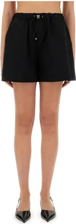 Moschino Korte Broeken, Dames, Zwart, M, Katoen, Cotton Shorts