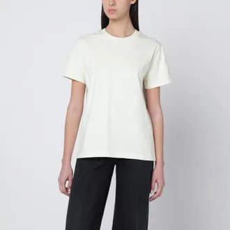 A.P.C. T-shirt with crew neck in ecru with logo
