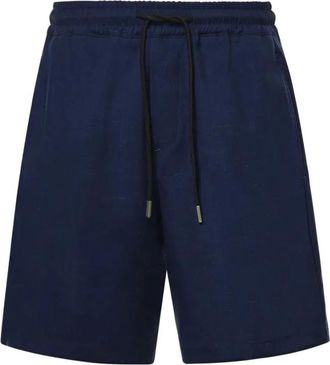 Giuliano Galiano Korte Broeken, Heren, Blauw, L, Casual Shorts