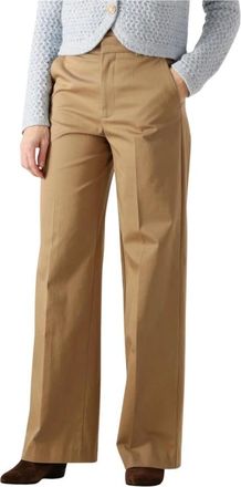 Vanessa Bruno Broeken, Dames, Bruin, L, Elegante Camel Broek Dulce