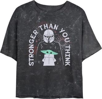 Star Wars Juniors Star Wars The Mandalorian Stronger Than Fireworks T Shirt in Black at Nordstrom, Size Medium