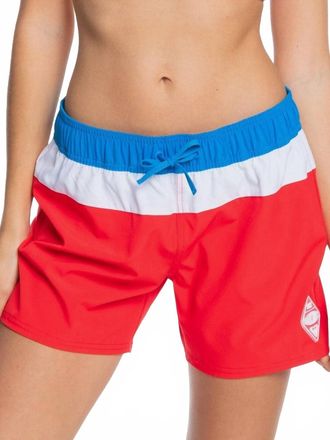 Roxy Drawstring Recycled Boardshorts In Poppy Red