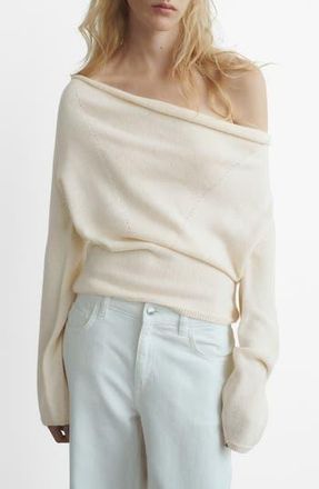 Mango Cowl Neck Sweater in Ecru at Nordstrom Rack, Size Medium