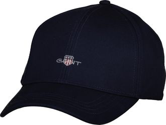 GANT Baseball Cap GANT HIGH SHIELD COTTON TWILL, Herren, marine, Web, Baumwolle, unifarben, Caps Baseball Cap, Regular fit mit Markenlogo