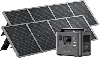 OEM Estaci&oacute;n El&eacute;ctrica Port&aacute;til - Aferiy - 800w - 512wh Lifepo4 - 2&times;100w Paneles Plegables - Ip65