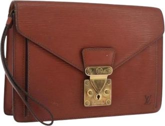 Louis Vuitton Pre-owned Clutches, female, Brown, Size: ONE SIZE Pre-owned Vintage Epi Hand Bag