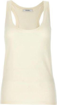 Max Mara Abbono Tanktop - Dames - Tops zonder mouwen - Wit - L - Kasjmier - Tops