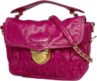 Prada Pre-owned Leather prada-bags - Dames - Vintage Handtas - Paars - ONE Size - Vintage