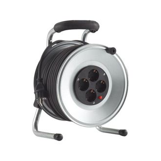 Forum Enrollador De Cable, Chapa De Acero, Ip 20, Calidad De Cable Caucho, Tipo De Cable : H05 Rr-f 3g1,5, Largo De Cable 25 M