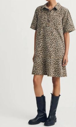 Mélissa Nepton Camelia Dress In Beige Animal Print