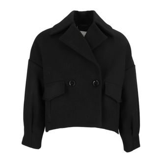 DIEGO M Giacca in lana vergine - - Jackets - Donna - Nero - S