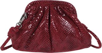 Latico Womens Foil Layla Leather Crossbody Bag In Burgundy