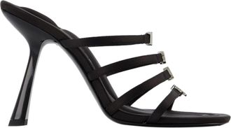 Alexander Wang Nala 105 Logo Sandals - Alexander Wang - Black - Satin