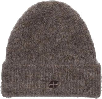 By-Bar Amsterdam Logo Norton Beanie - Dames - Hoeden - Bruin - ONE Size - Accessoires