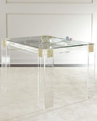Interlude Home Miranda Acrylic Backgammon Table