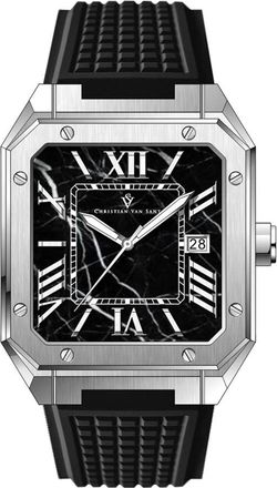 Christian Van Sant Mosaic Quartz Black Dial Mens Watch CV6180
