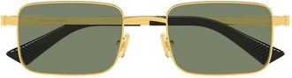 Bottega Veneta Rechthoekige Zonnebril - Heren - Zonnebrillen - Geel - 53 MM - Accessoires