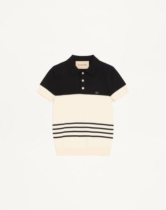 Valentino Polo Valentino in lana con VLogo Uomo BURRO/NERO XL