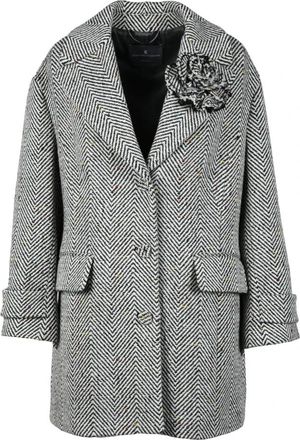 Ermanno Scervino Single-Breasted Jas - Dames - Mantel - Grijs - XS - Jassen