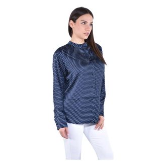 Michael Kors Relaxed Satin Shirt - female - Michael Kors - Shirts - Blue - XS - Blouses & Shirts