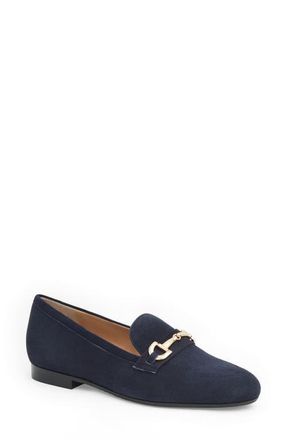 Bruno Magli Lumera Bit Loafer in Navy Suede at Nordstrom, Size 6.5