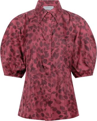 Gabriela Hearst Blusa Sansi con maniche a palloncino - Rosa