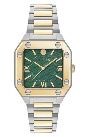 Philipp Plein Edge Bracelet Watch, 34mm in Two Tone at Nordstrom