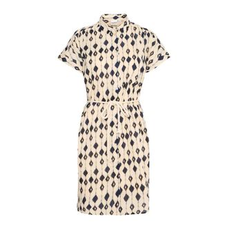 Ichi Total Eclipse Ikat Aop Overhemdjurk - Dames - Shirt Kleedjes - Veelkleurig - XS - Kleedjes