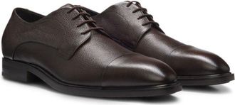 BOSS Italian-made Derby shoes in grained leather