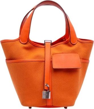 Herm&egrave;s Pre-owned Cargo Picotin - - Pre-owned - Donna - Arancione - ONE SIZE