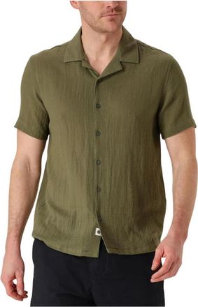 Anerkjendt Akleon Structure S/S Shirt 3 - Heren - Korte mouwen Overhemden - Groen - M - Overhemden
