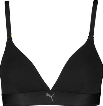 Puma B&uuml;gelloser BH PUMA PUMA WOMEN COTTON TRIANGLE BRALETTE, Damen, Gr. XXL, N-Gr, schwarz, Single Jersey, Obermaterial: 88% Baumwolle, 12% Elasthan, BHs B