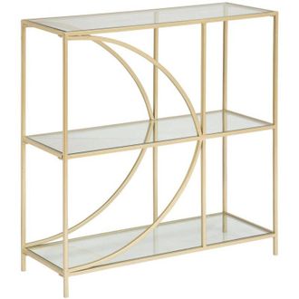 Atmosphera Atmosphera - EstanteríaArtif metal y vidrio templado - oro - 81x87 cm créateur dintérieur