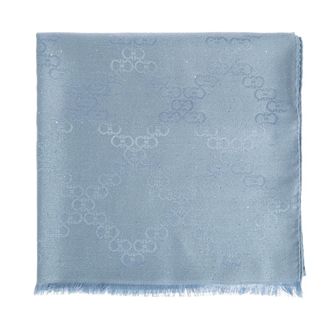 Ferragamo Scarves, female, Blue, Size: ONE SIZE Gancini Jacquard Lurex Thread Scarf