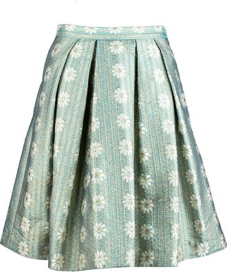 Valentino Red Valentino Jacquard Pliss&eacute; Mini A-Lijn Rok - 10s