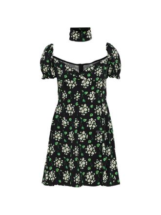 Dolce & Gabbana Miniabito floreale Dolce & Gabbana con maniche a sbuffo